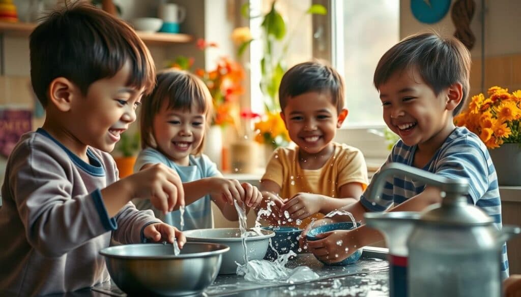 Kinder helfen im Haushalt