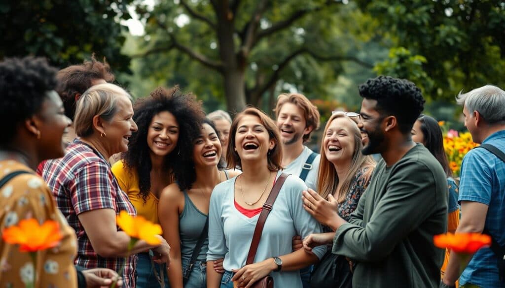 Lachende Menschen