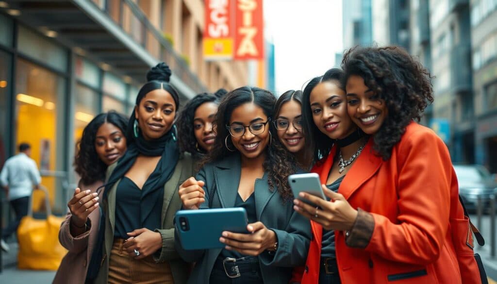 Starke Frauen in sozialen Medien
