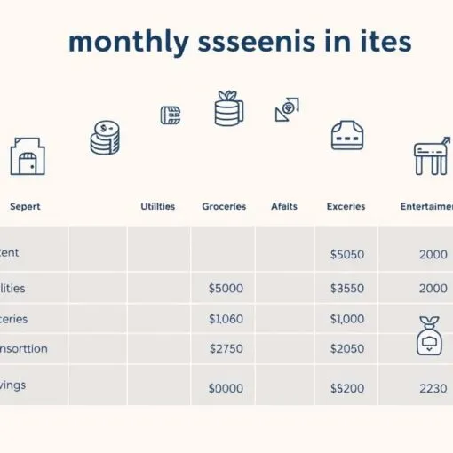 Monatliche Ausgaben für Alleinstehende