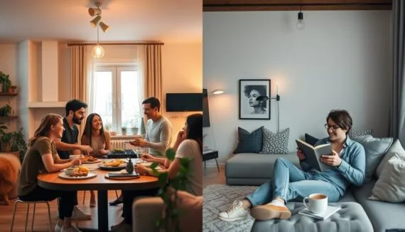 Wohngemeinschaft vs. Singlewohnung