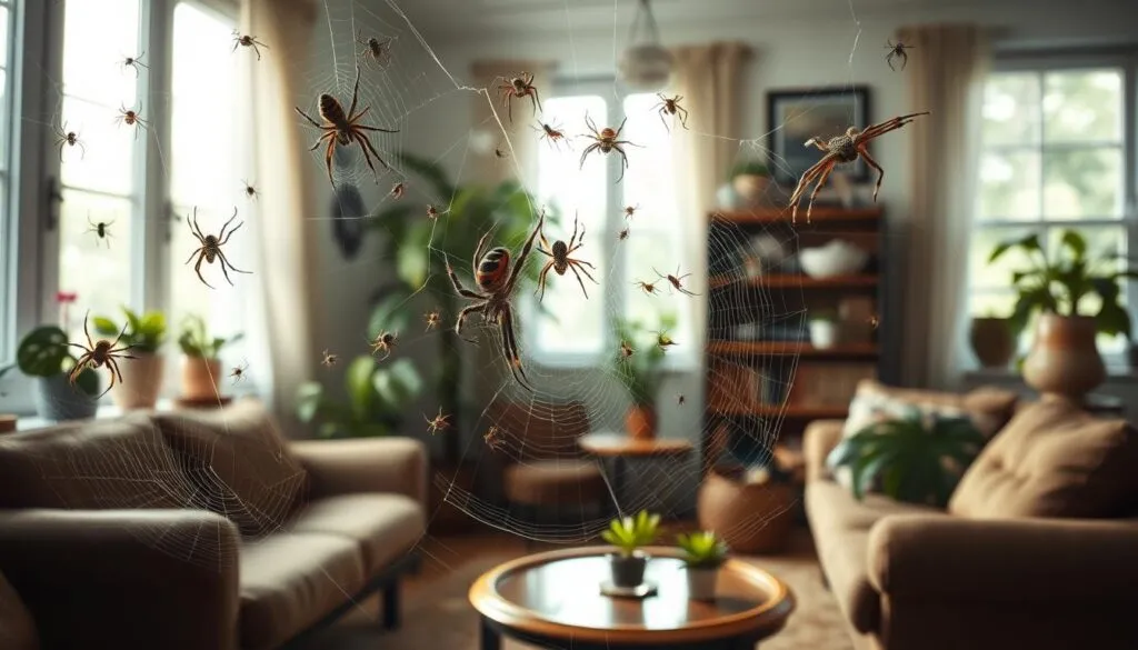 Spinnen im Haushalt
