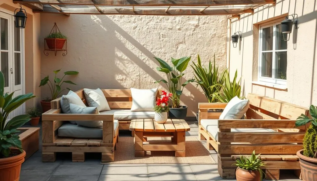 DIY Terrassenmöbel Paletten