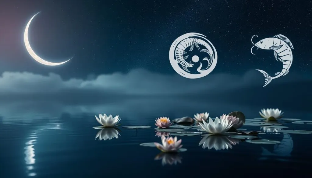 Mondphasen und Sternzeichen Krebs Fische Verbindung