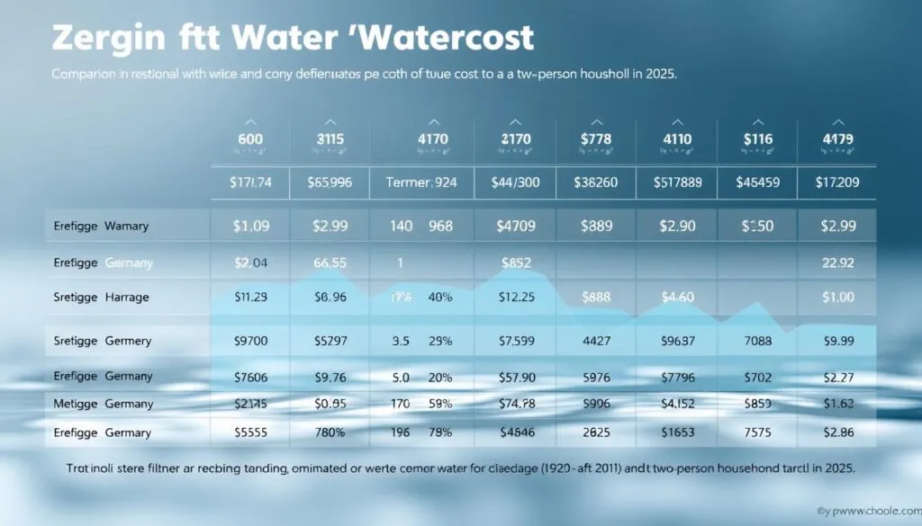 regionale Wasserkosten Vergleich