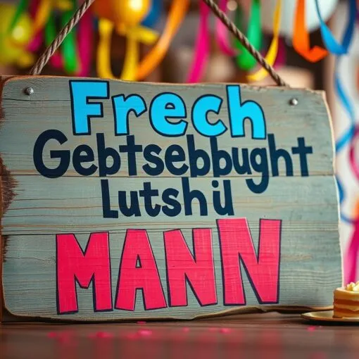 Frech Geburtstag lustig Mann