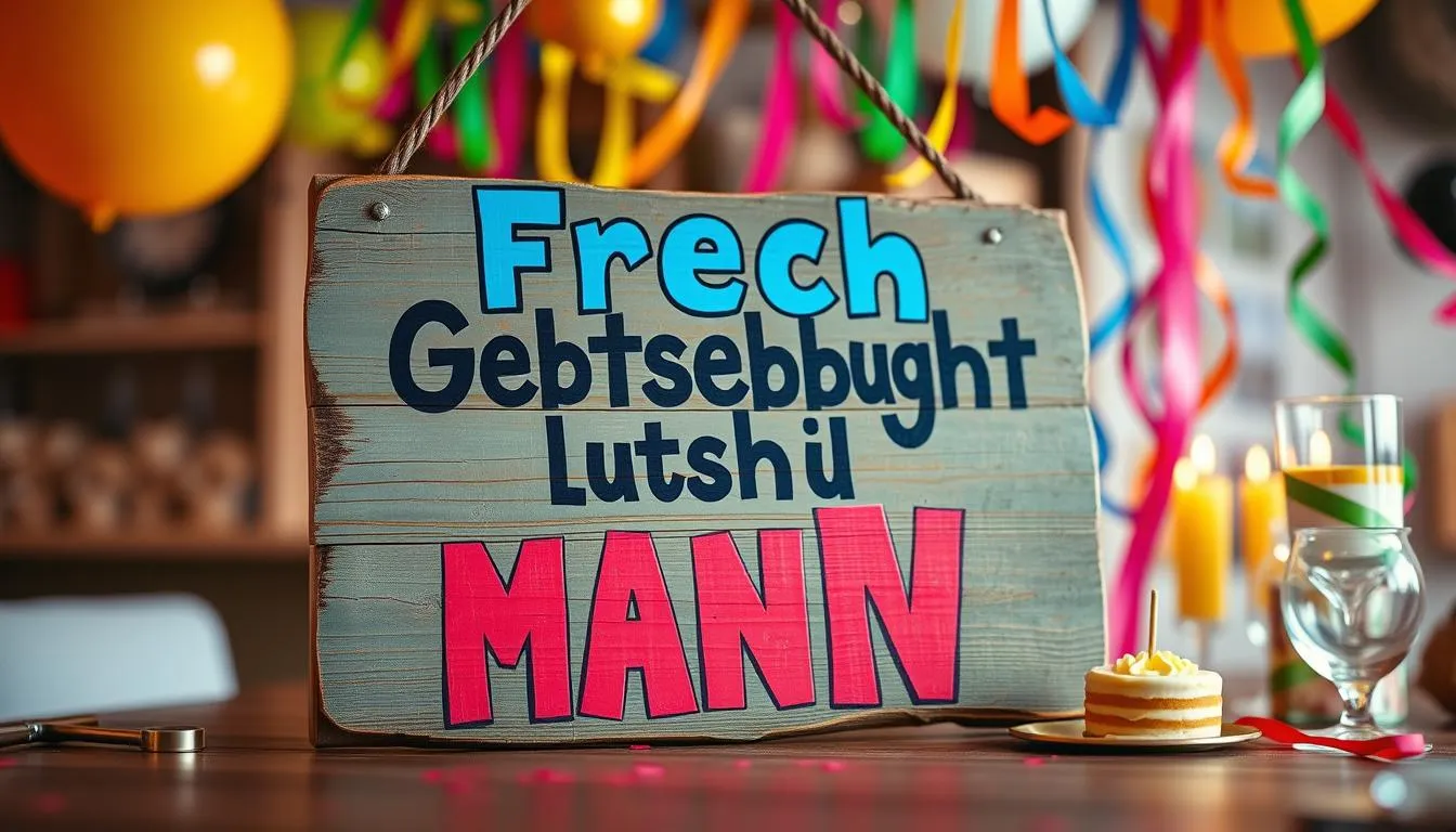 Frech Geburtstag lustig Mann