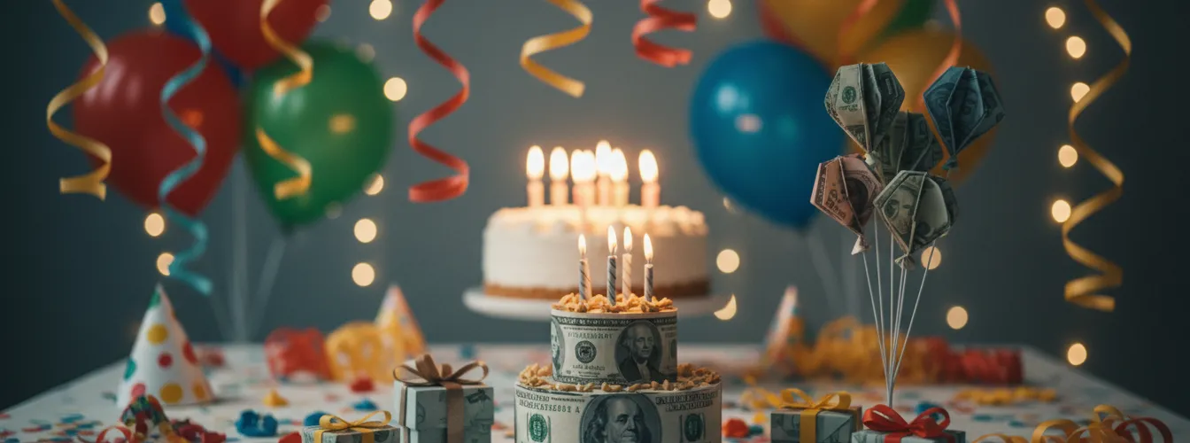 Geldscheine falten Geburtstag