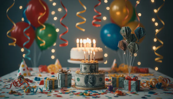 Geldscheine falten Geburtstag