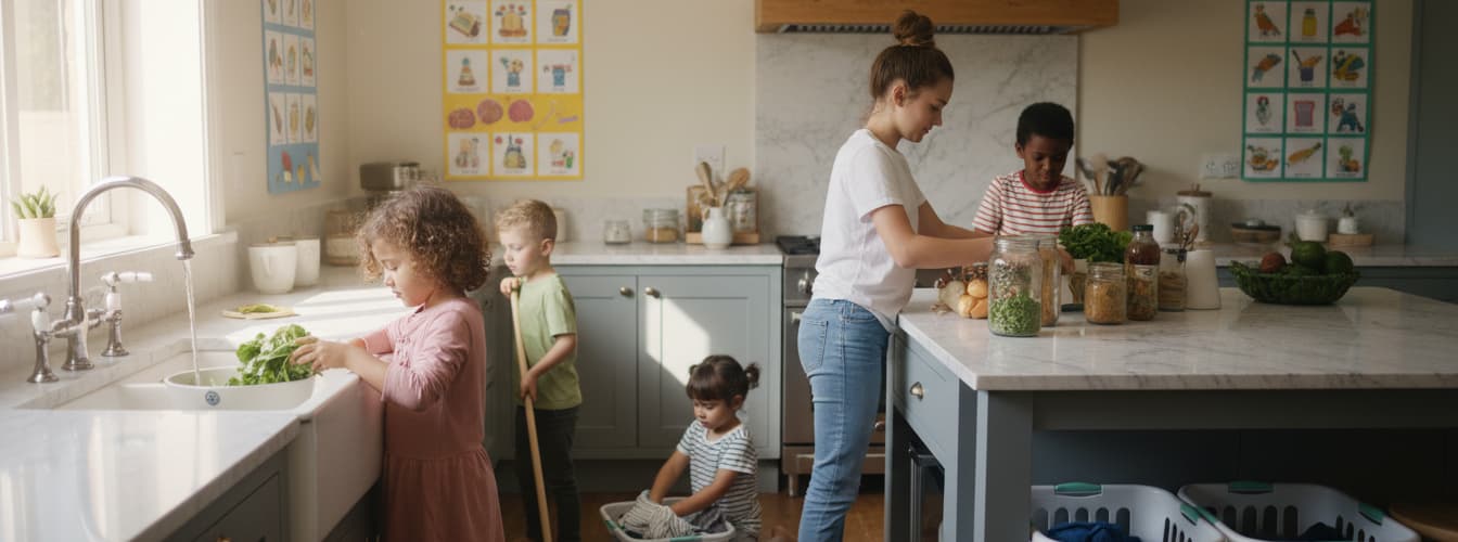 Aufgaben für Kinder im Haushalt